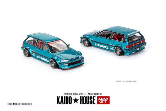 Kaido House x Mini GT 1:64 Honda Civic (EF) Kaido Works V1 KHMG126 Sealed Box