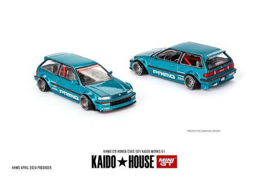 Kaido House x Mini GT 1:64 Honda Civic (EF) Kaido Works V1 KHMG126 Sealed Box