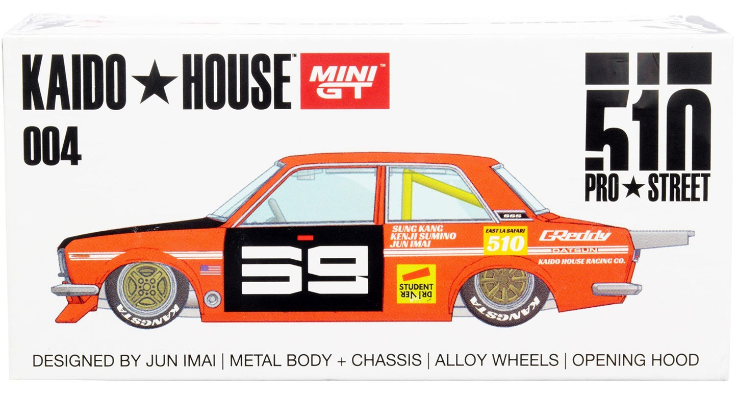 Kaido House x Mini GT 1:64 Datsun 510 Pro Street SK510 Orange KHMG004 Sealed Box