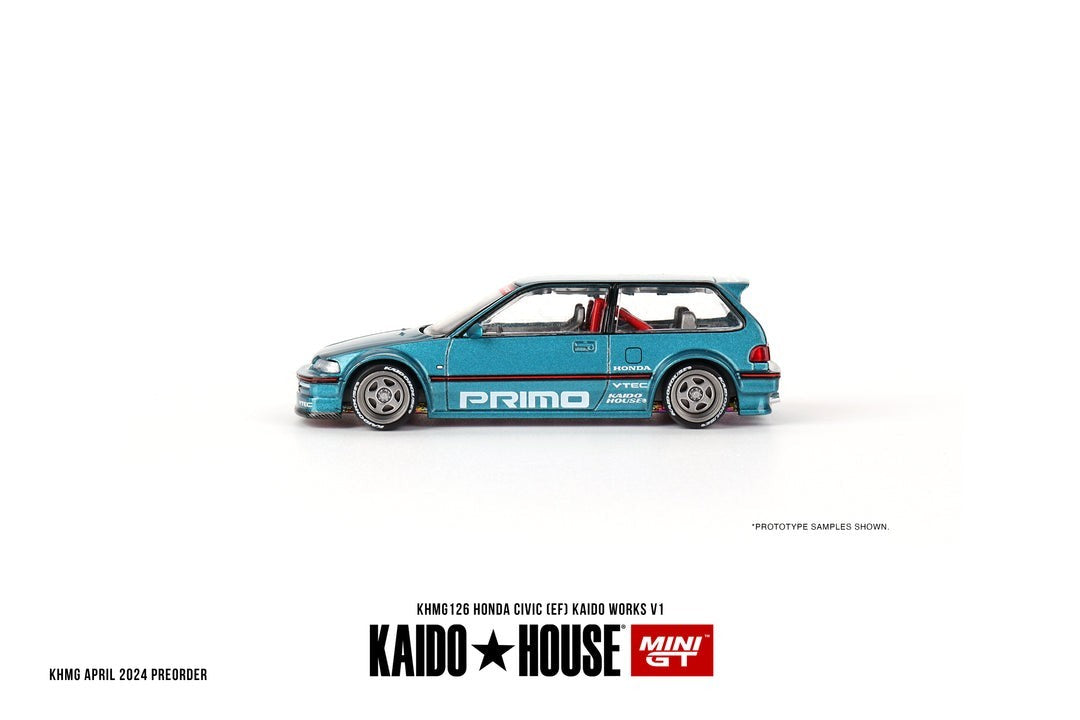 Kaido House x Mini GT 1:64 Honda Civic (EF) Kaido Works V1 KHMG126 Sealed Box