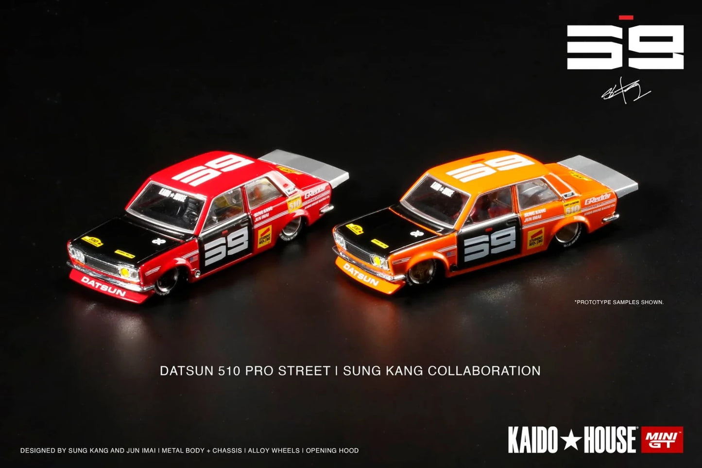 Kaido House x Mini GT 1:64 Datsun 510 Pro Street SK510 Orange KHMG004 Sealed Box