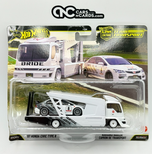 2026 Hot Wheels Team Transport '07 Honda Civic Type R #93 Heavy Card Damage