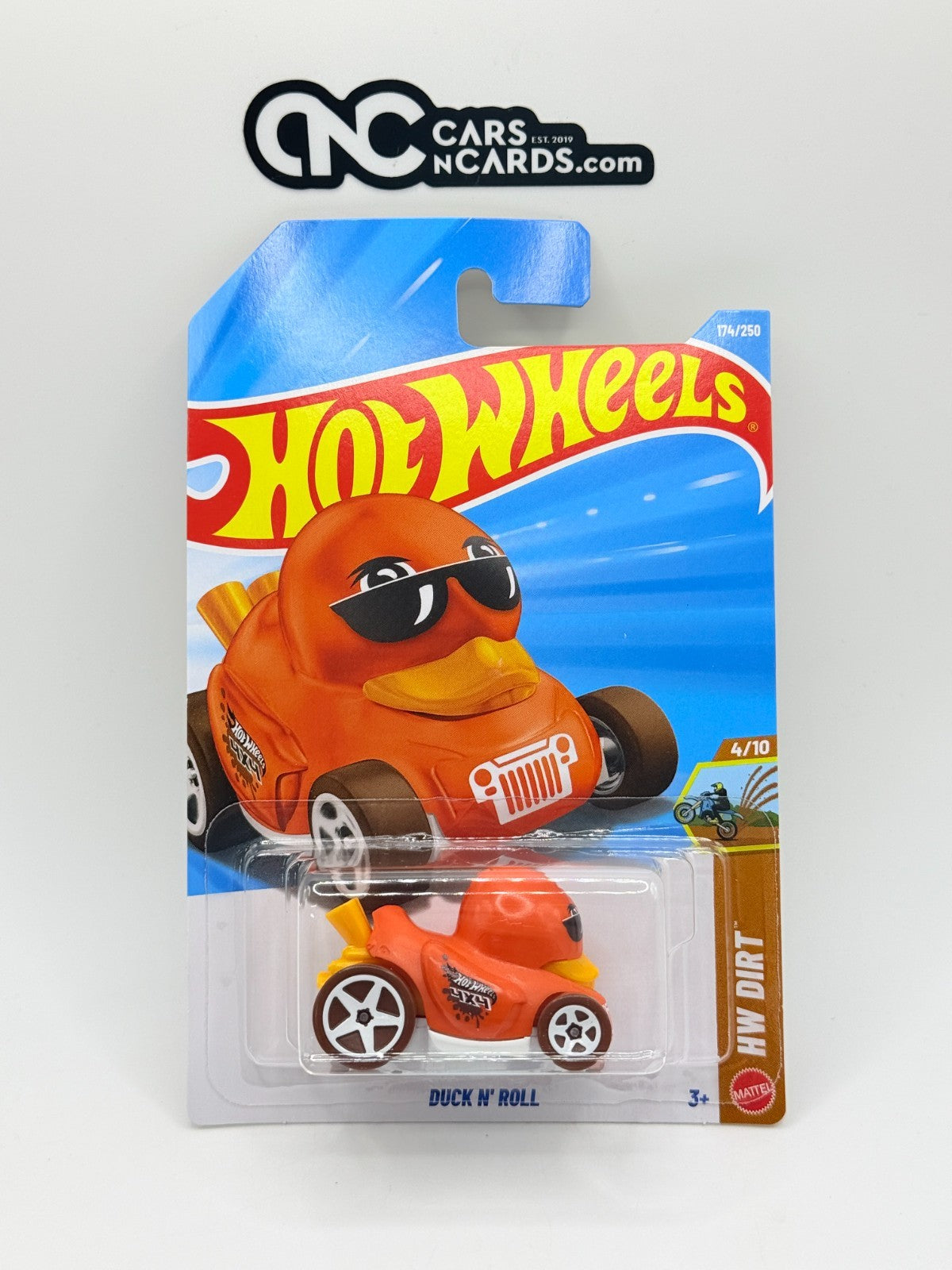 2026 Hot Wheels HW Dirt 4/10 Duck N' Roll Jeep Orange (Soft Corners)