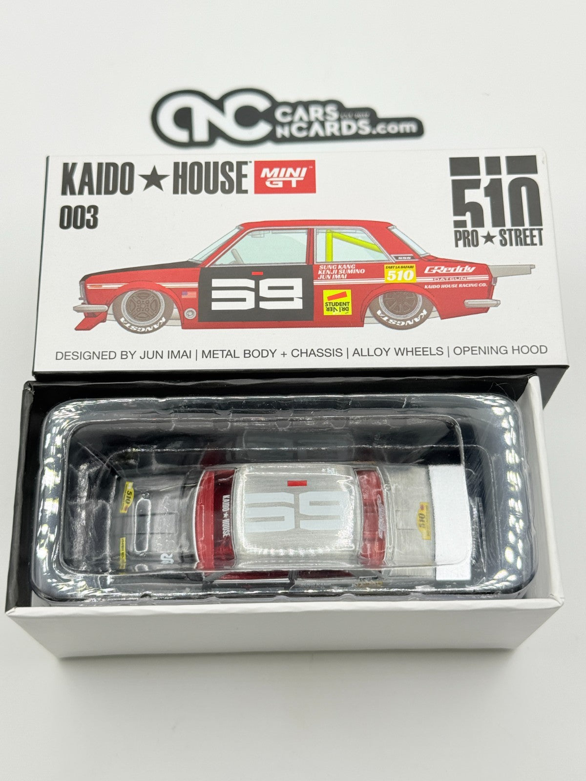 Kaido House x Mini GT 1:64 Datsun 510 Pro Street SK510 KHMG003 CHASE Open Box
