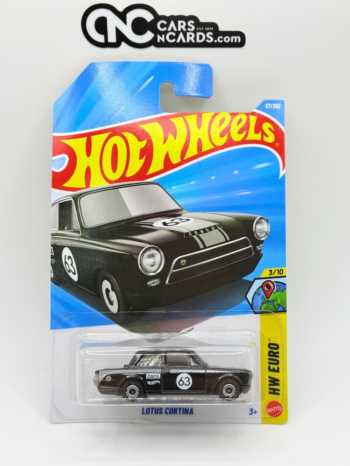2026 Hot Wheels HW Euro 3/10 Lotus Cortina Black (Soft Corners)