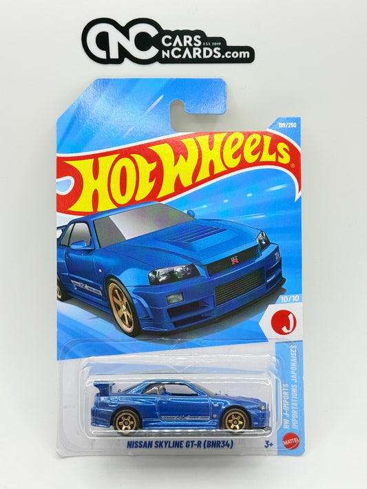 2026 Hot Wheels HW J-Imports Nissan Skyline GT-R (BNR34) Blue (Soft Corners)