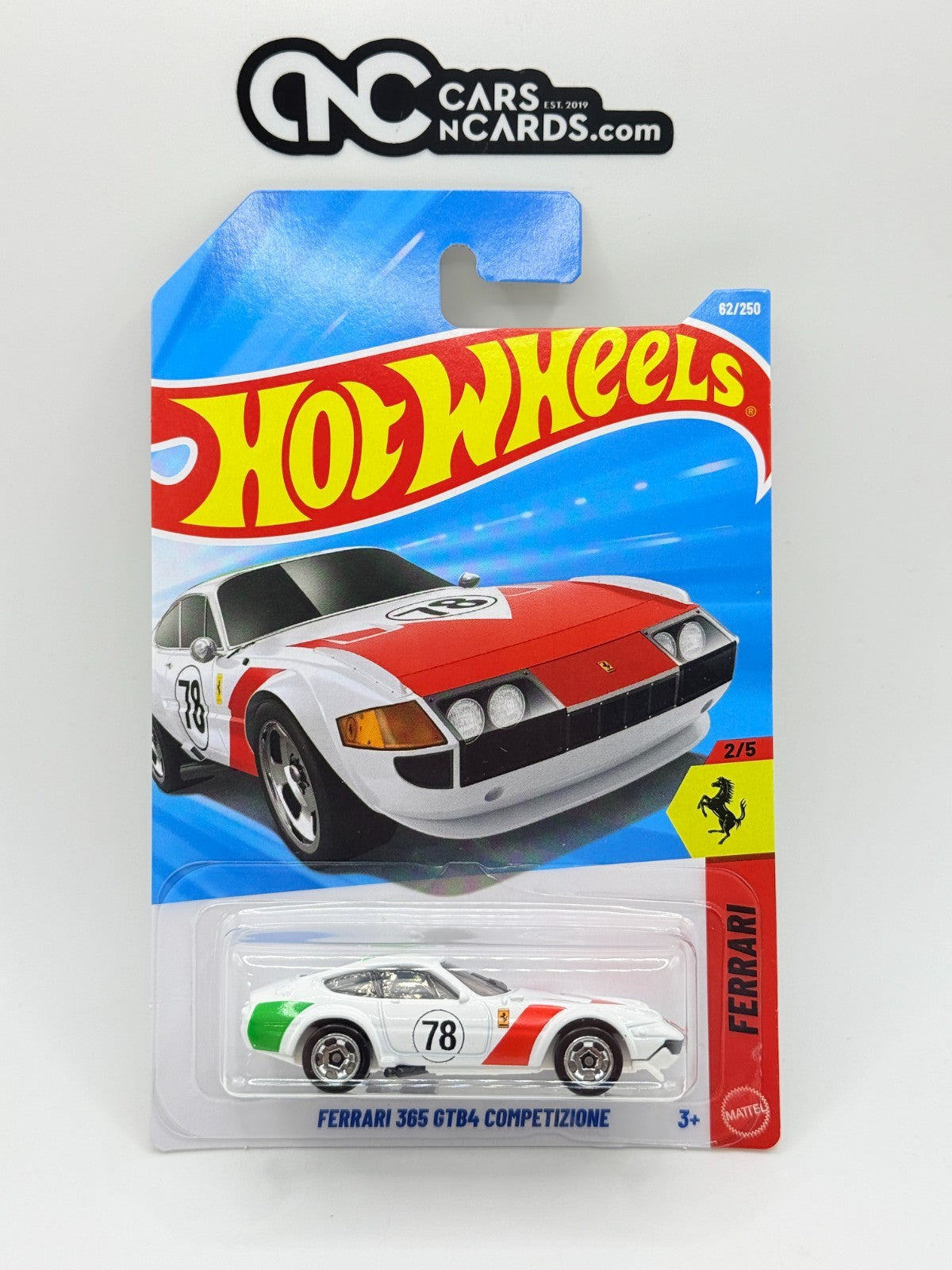 2026 Hot Wheels Ferrari 2/5 Ferrari 365 GTB4 Competizione White (Soft Corners)