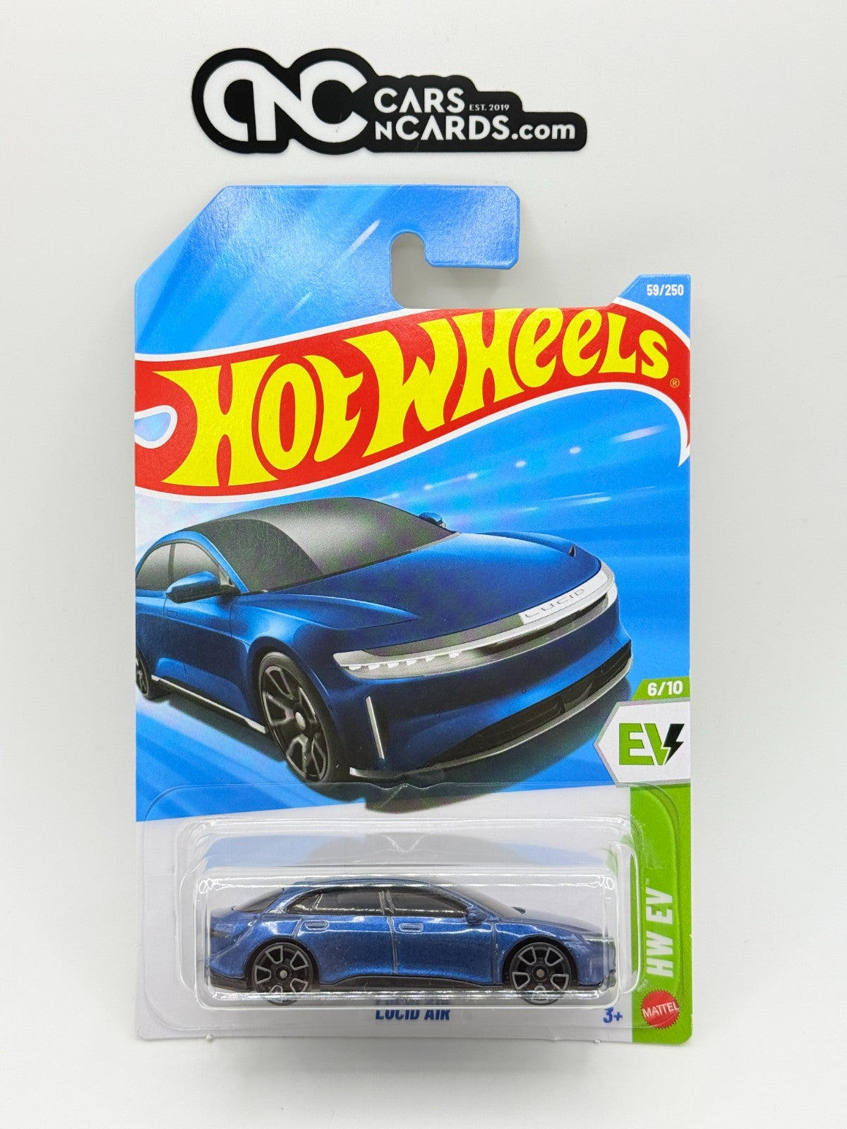 2026 Hot Wheels HW EV 6/10 Lucid Air Blue (Soft Corners)