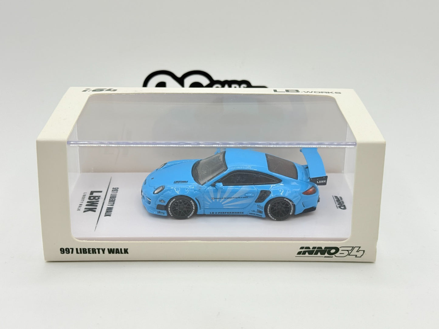 INNO64 Porsche 997 Liberty Walk LBWK Baby Blue IN64-997LB-BBL