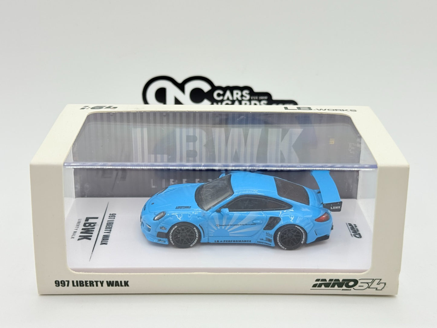 INNO64 Porsche 997 Liberty Walk LBWK Baby Blue IN64-997LB-BBL