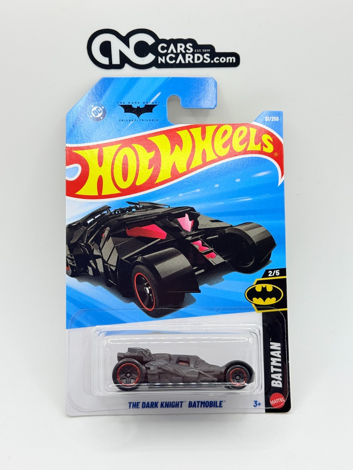 2026 Hot Wheels Batman 2/5 The Dark Knight Batmobile Black (Soft Corners)