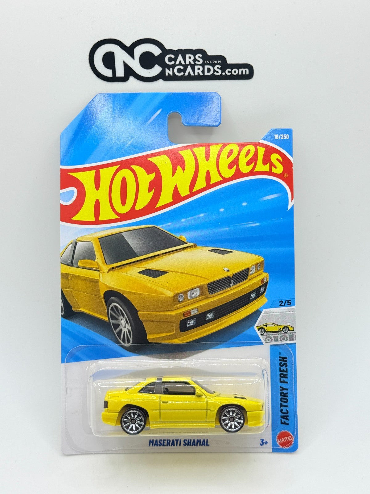 2026 Hot Wheels Factory Fresh 2/5 Maserati Shamal Yellow (Soft Corners)