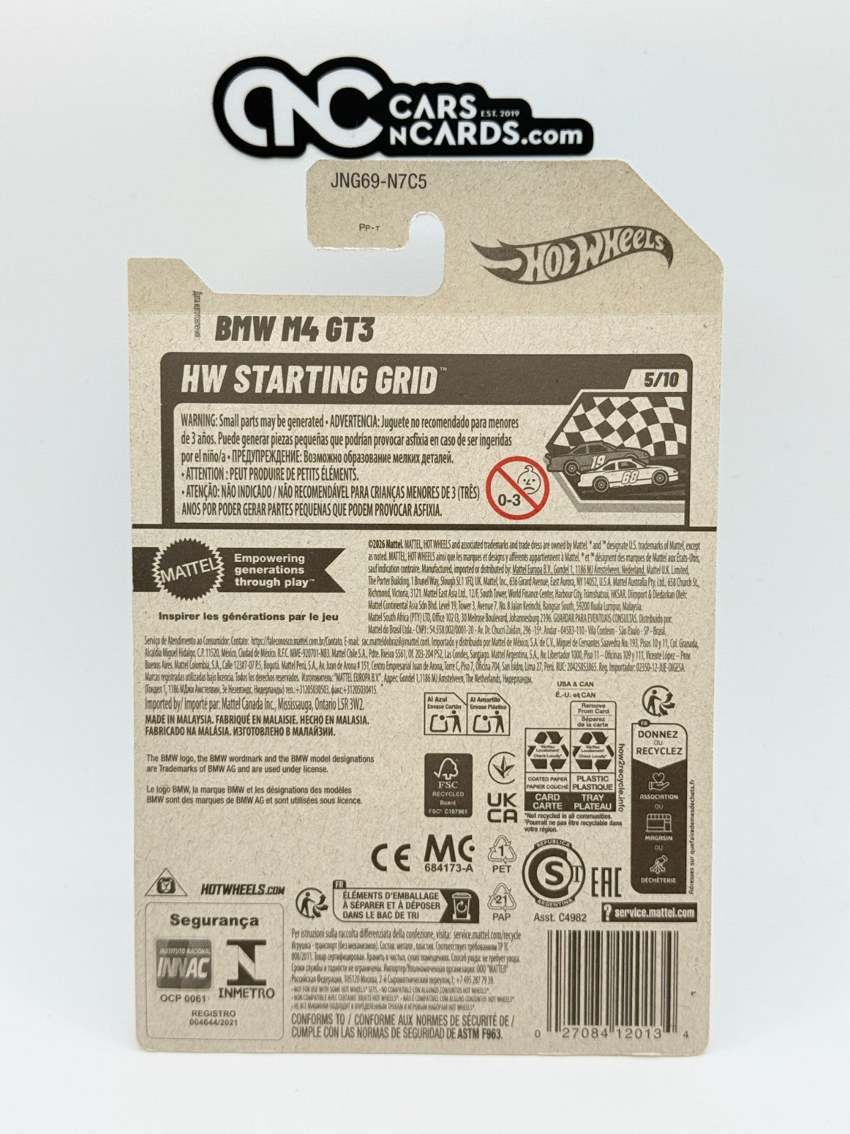 2026 Hot Wheels HW Starting Grid BMW M4 GT3 White (Soft Corners)