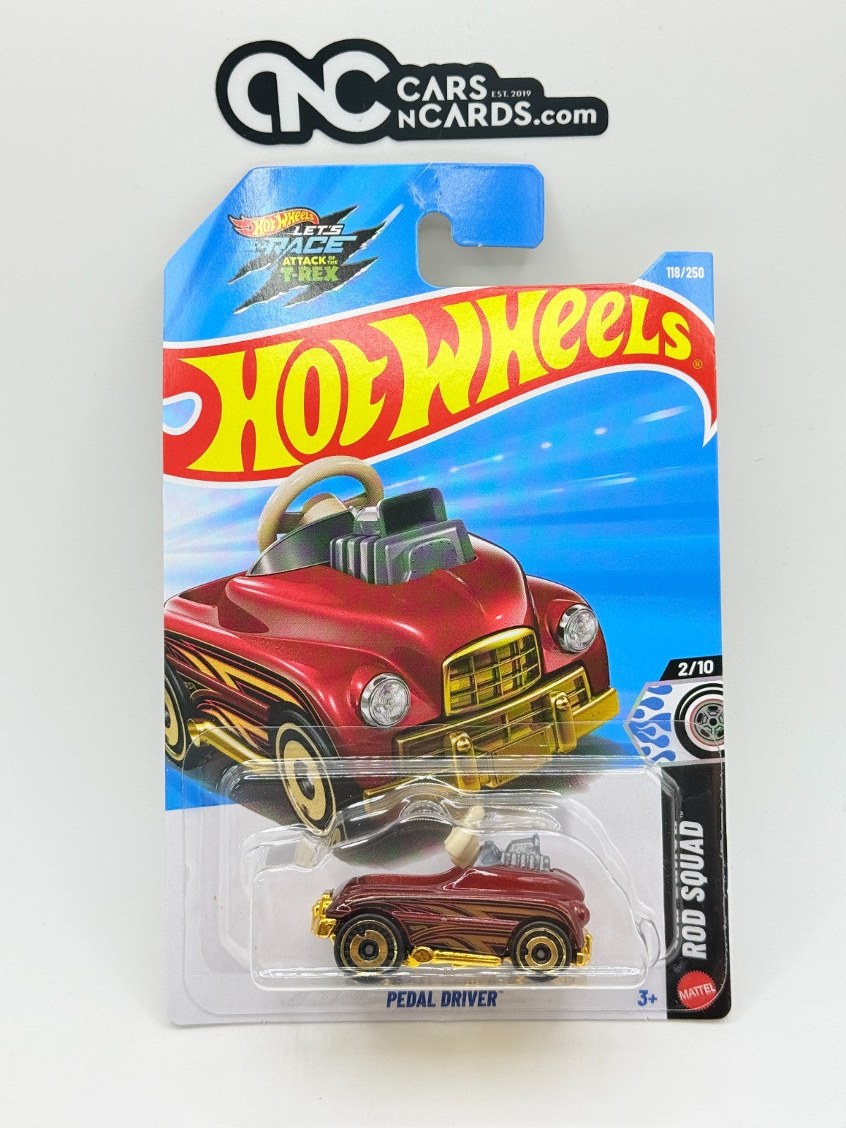 2026 Hot Wheels Rod Squad 2/10 Pedal Driver Red (Soft Corners)