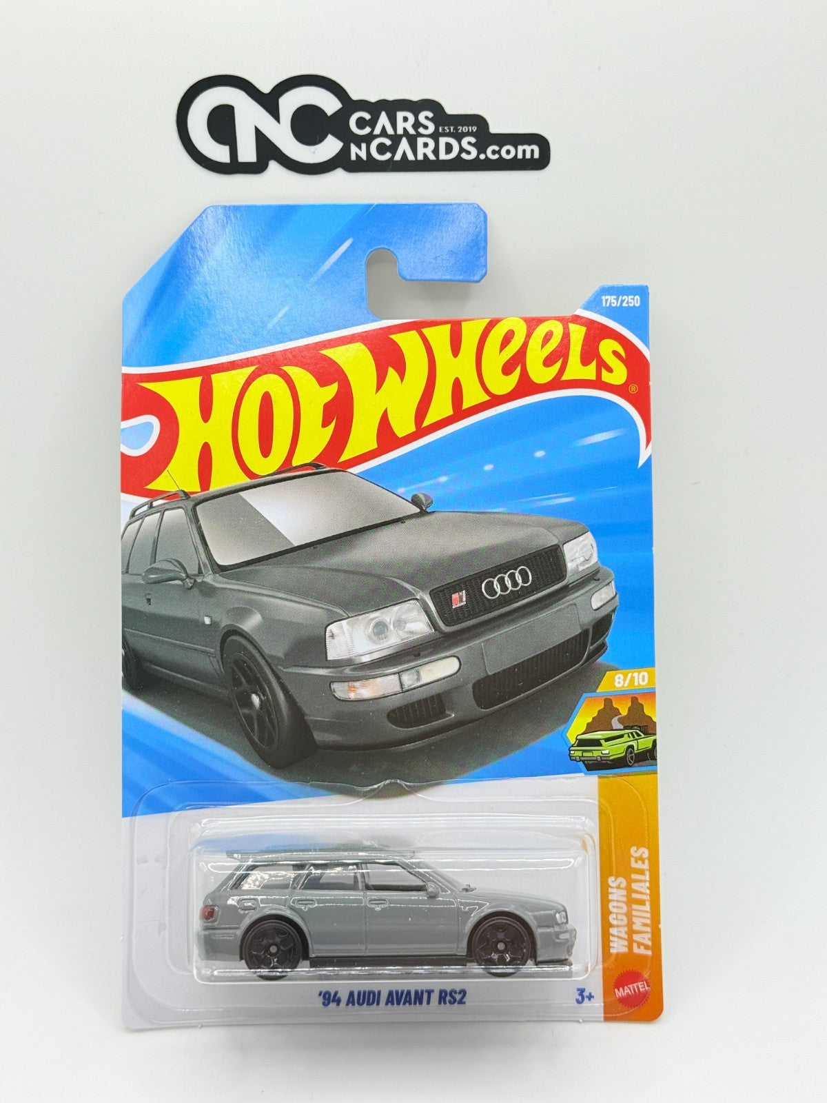 2026 Hot Wheels Wagons 8/10 '94 Audi Avant RS2 Grey (Soft Corners)