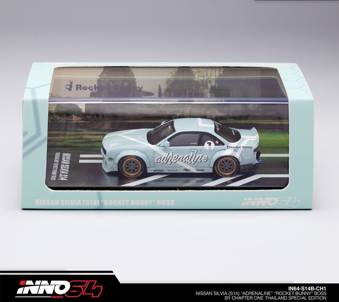 INNO64 Nissan Silvia (S14) Adrenaline Rocket Bunny Thailand Special IN64-S14B-CH