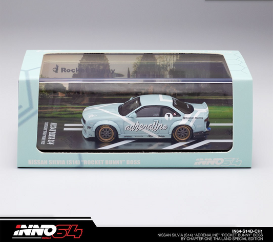 INNO64 Nissan Silvia (S14) Adrenaline Rocket Bunny Thailand Special IN64-S14B-CH