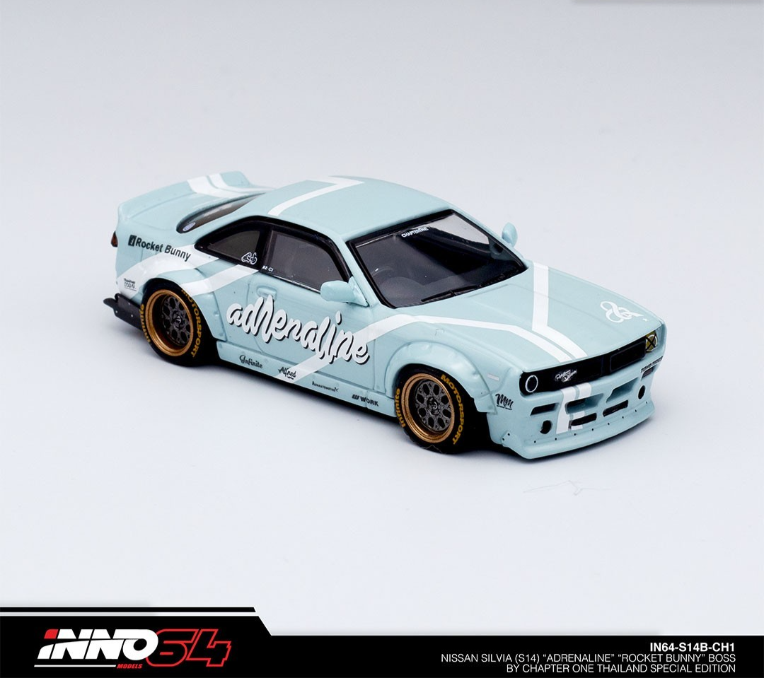 INNO64 Nissan Silvia (S14) Adrenaline Rocket Bunny Thailand Special IN64-S14B-CH