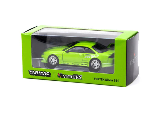 Tarmac Nissan Silvia (S14) Vertex Lime Green T64G-TL018-LG Open Box