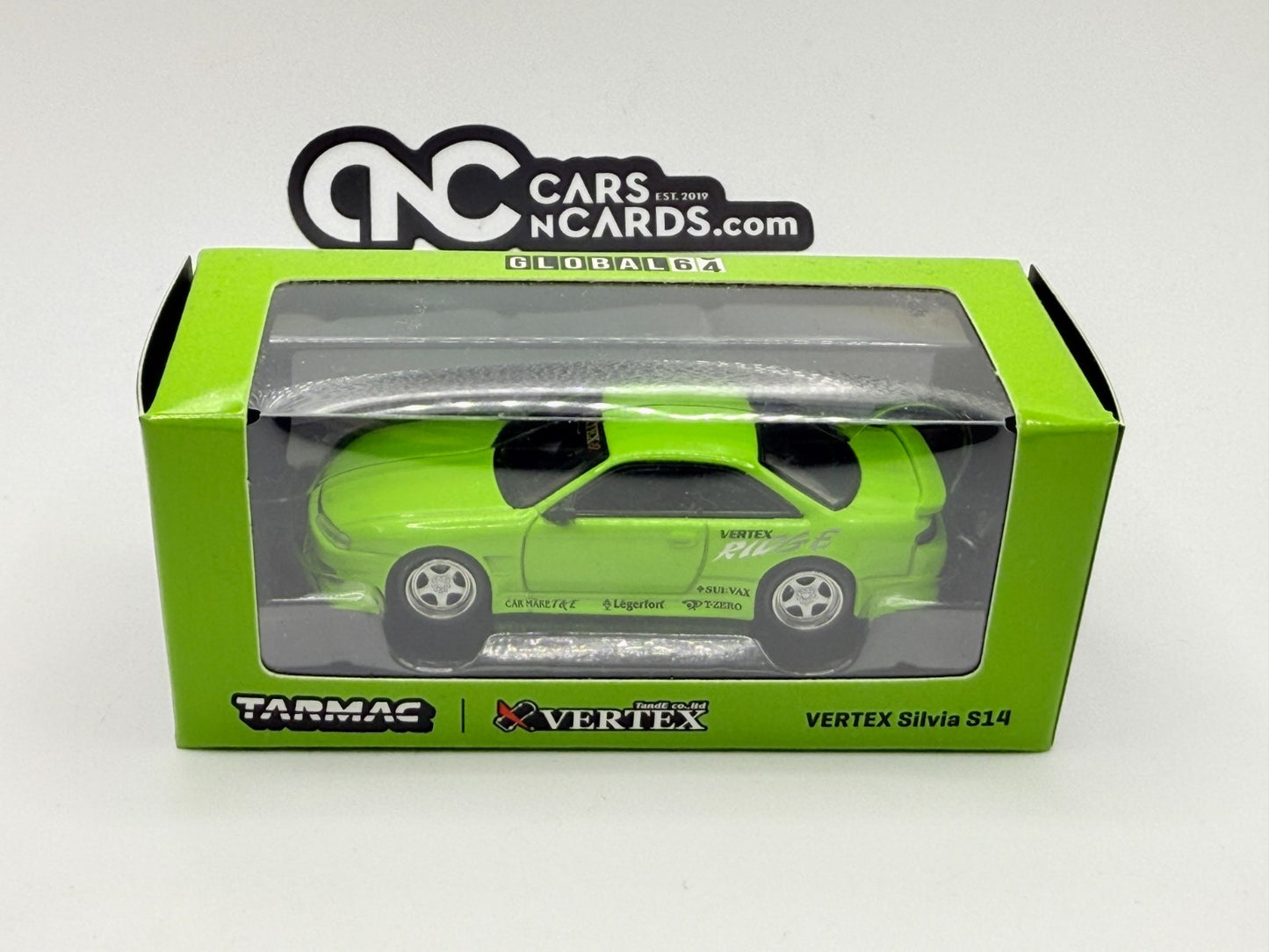 Tarmac Nissan Silvia (S14) Vertex Lime Green T64G-TL018-LG Open Box
