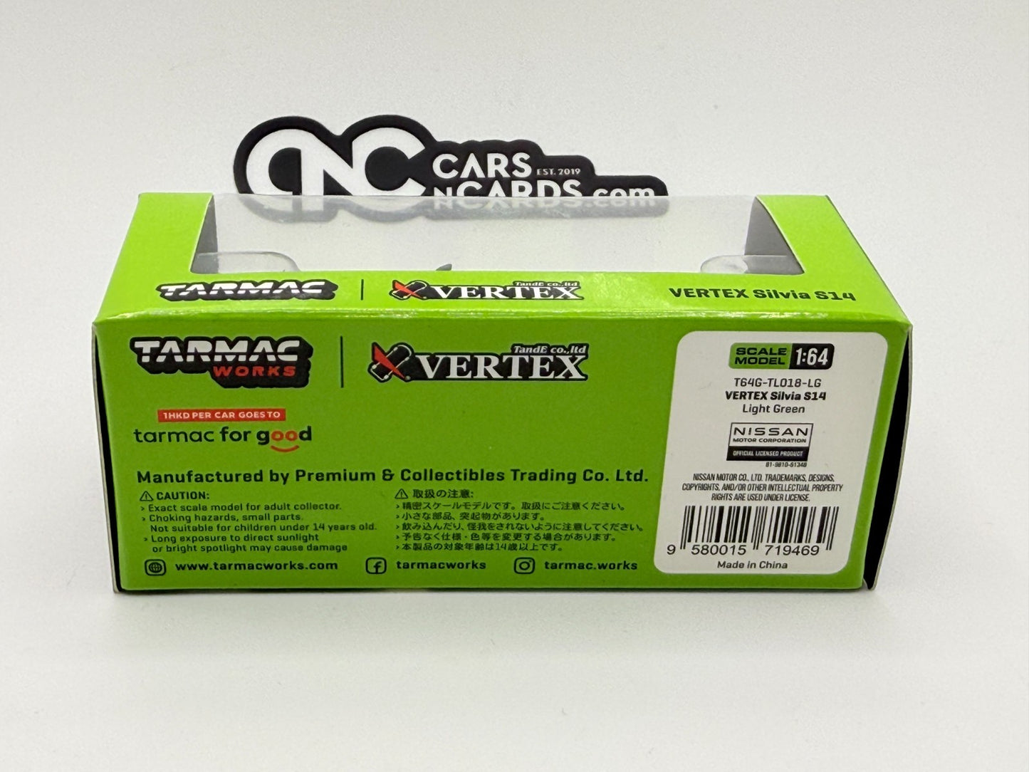 Tarmac Nissan Silvia (S14) Vertex Lime Green T64G-TL018-LG Open Box