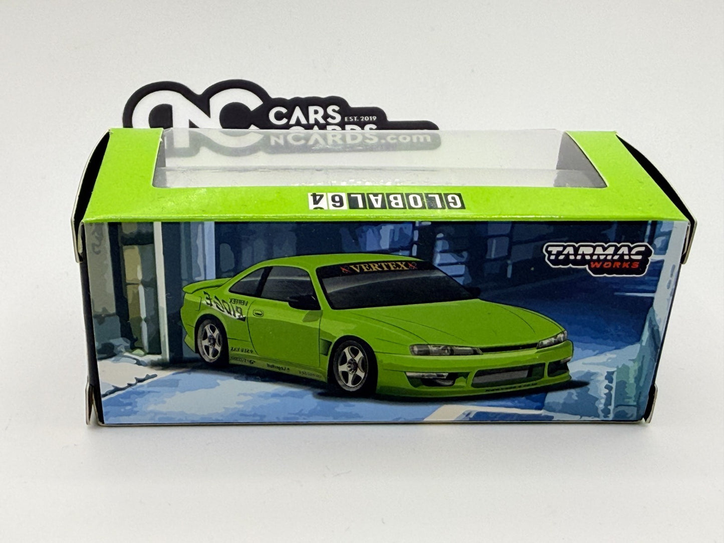 Tarmac Nissan Silvia (S14) Vertex Lime Green T64G-TL018-LG Open Box