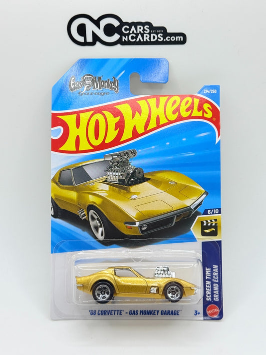 2026 Hot Wheels Screen Time 6/10 '68 Corvette Gas Monkey Garage (Soft Corners)