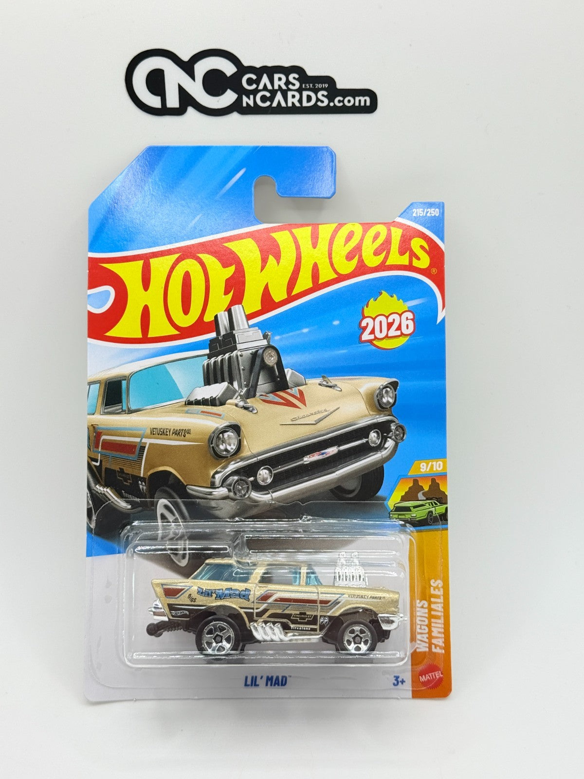 2026 Hot Wheels Wagons 9/10 Lil' Mad Chevy Bel Air (Soft Corners)
