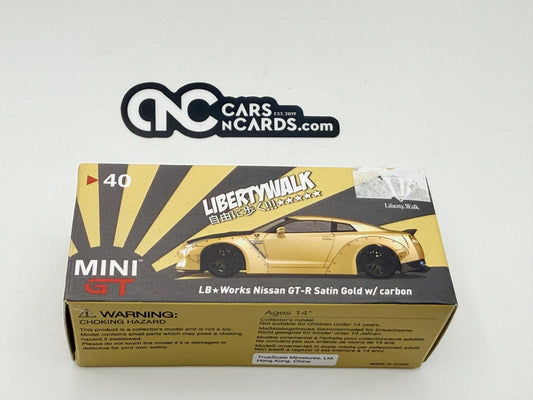Mini GT #40 Liberty Walk LB Works Nissan GT-R R35 Satin Gold Open Box RARE