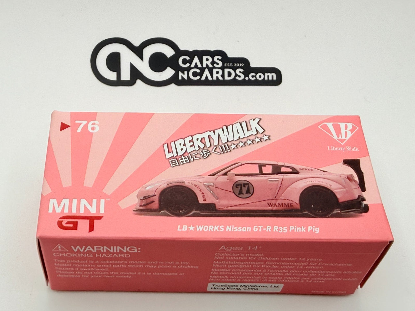 Mini GT #76 Liberty Walk LB Works Nissan GT-R R35 Pink Pig Open Box RARE