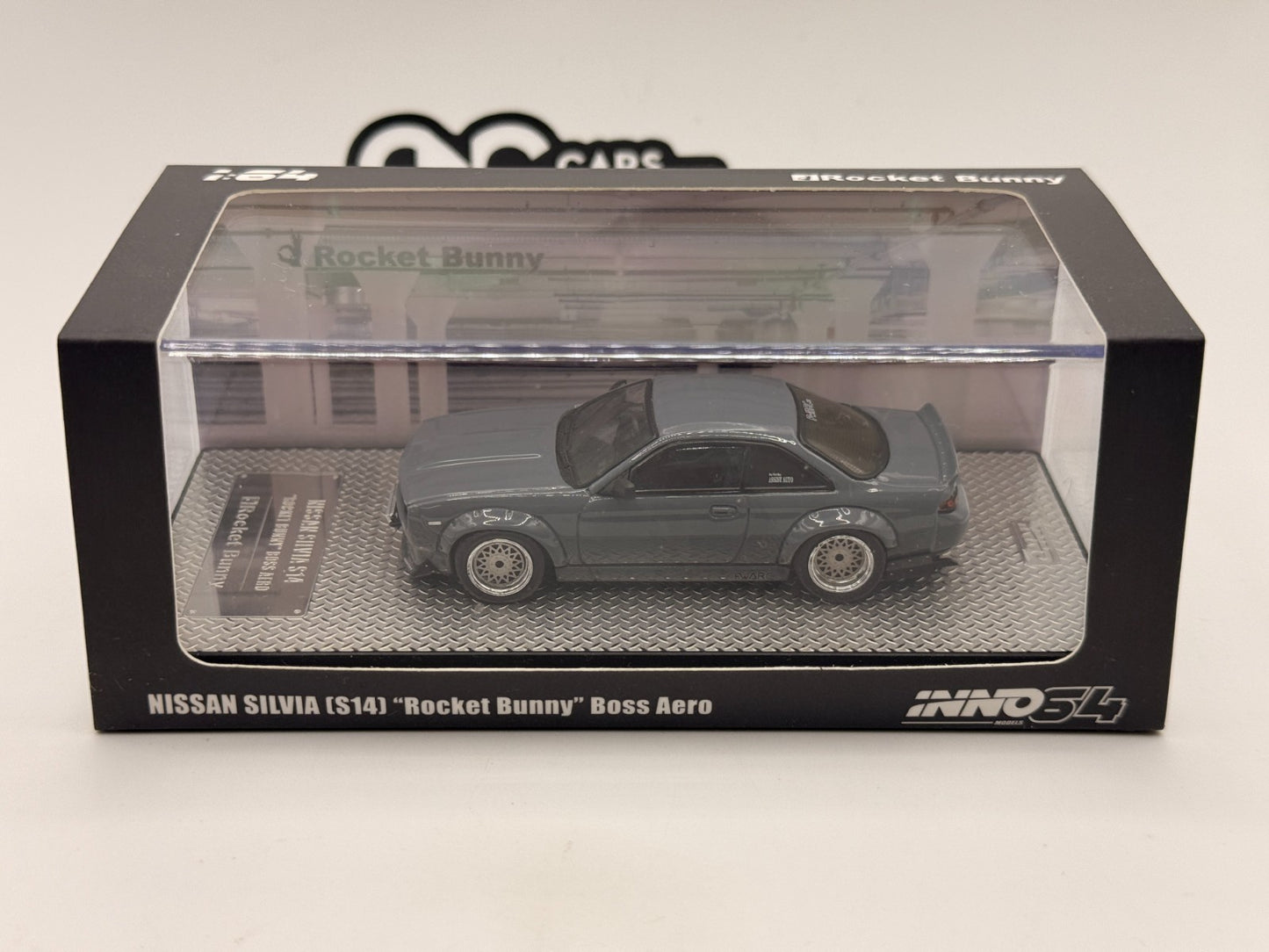 INNO64 1:64 NISSAN SILVIA S14 ROCKET BUNNY BOSS AERO Grey IN64-S14B-GREY