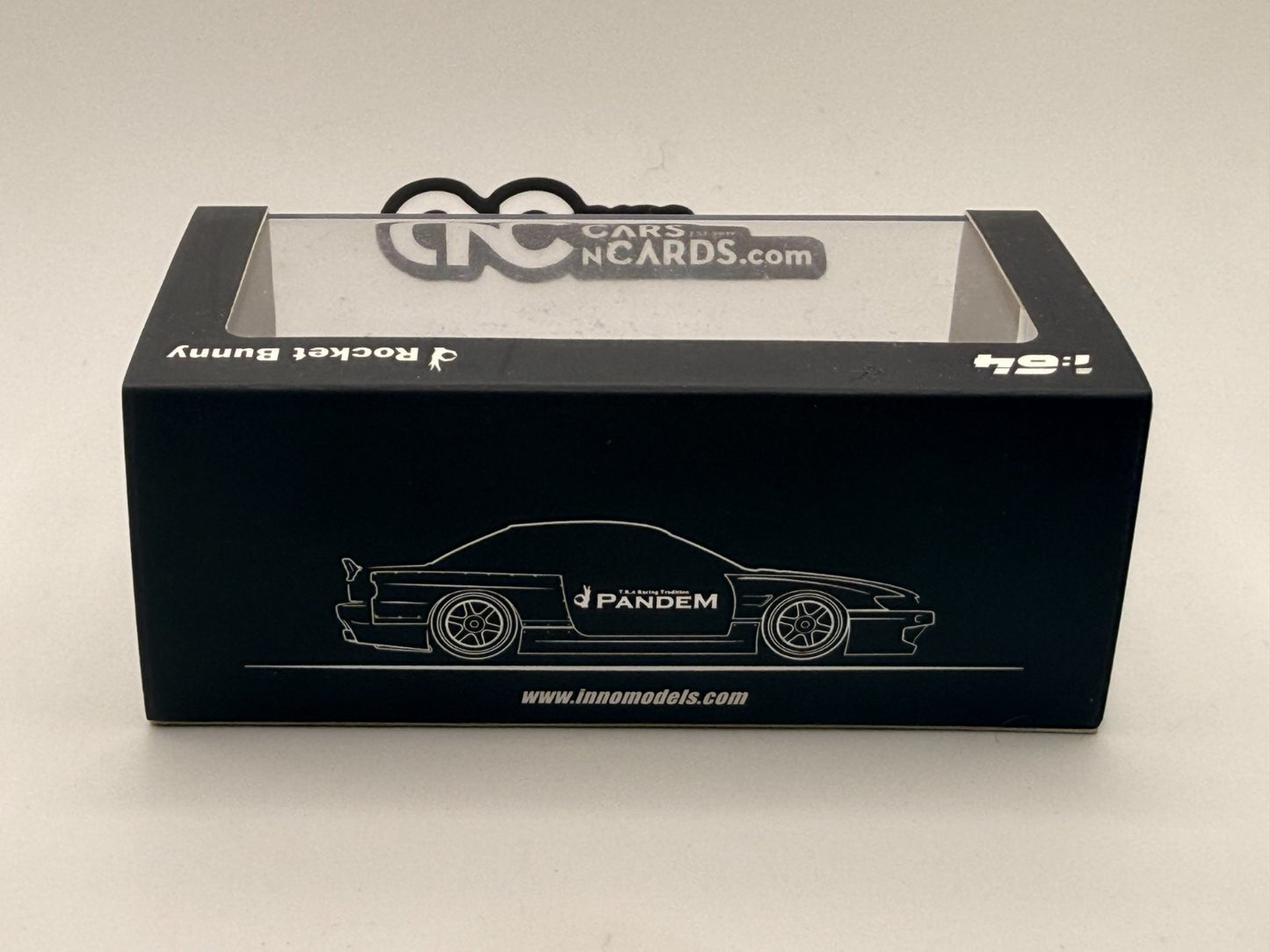INNO64 1:64 NISSAN SILVIA S13 PANDEM ROCKET BUNNY V1 Two-Tone Blue Grey Metallic
