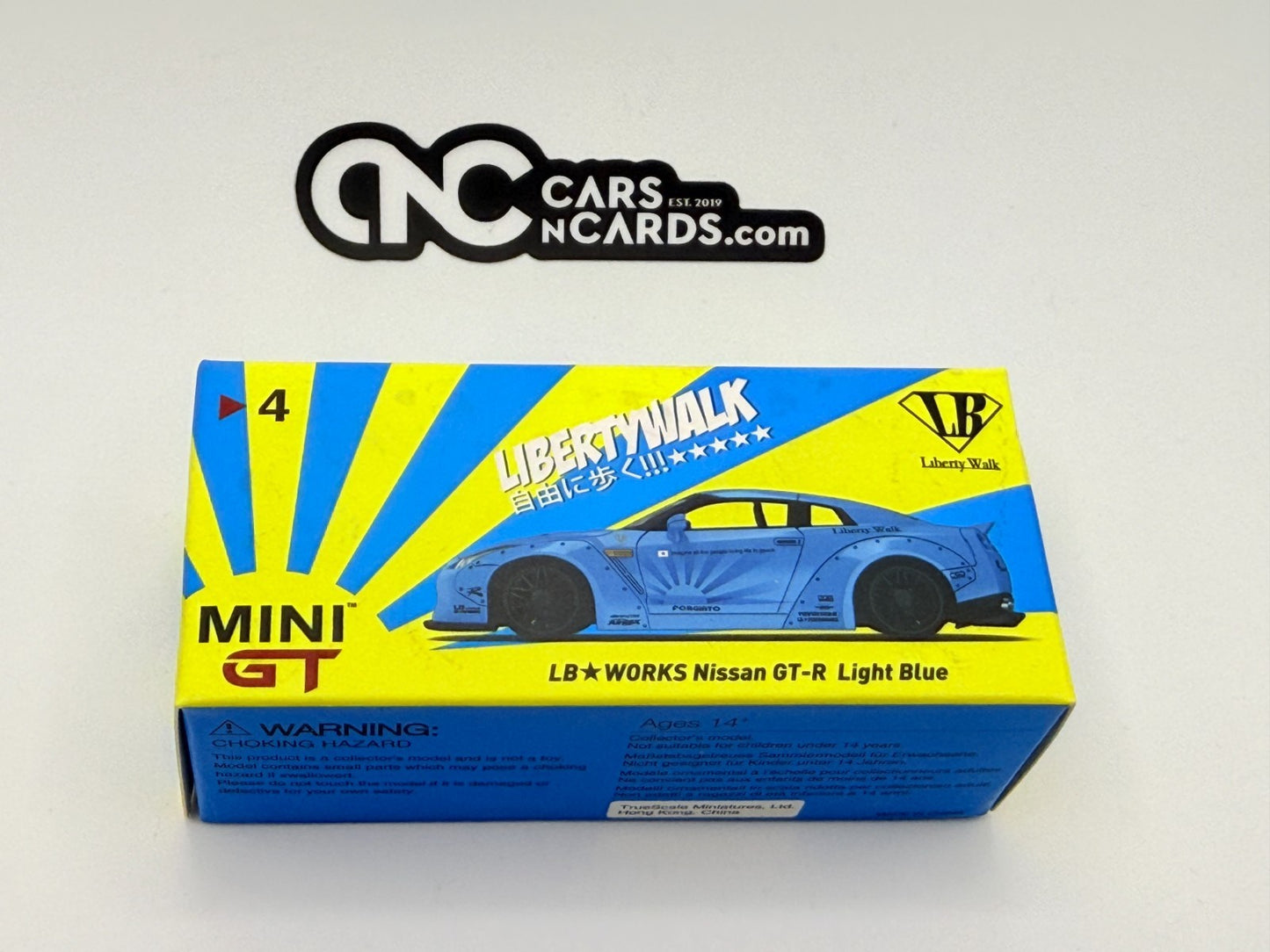 Mini GT #3 Liberty Walk LB Works Nissan GT-R R35 Light Blue Open Box RARE