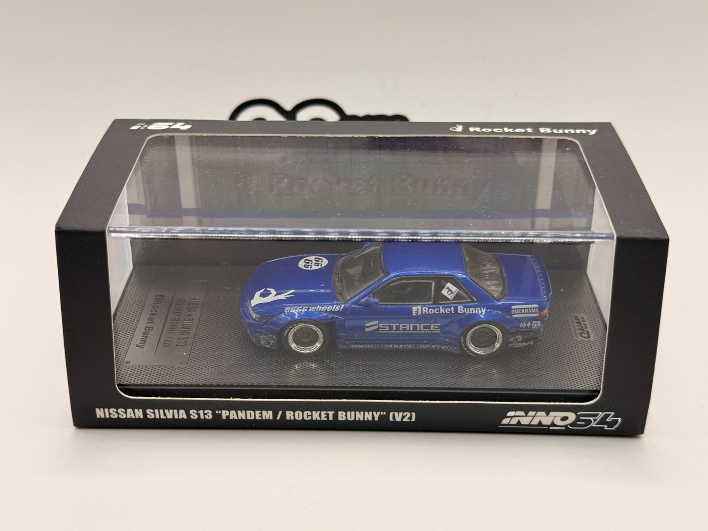 INNO64 NISSAN SILVIA S13 V2 PANDEM ROCKET BUNNY Blue Metallic IN64-S13V2-BLUM
