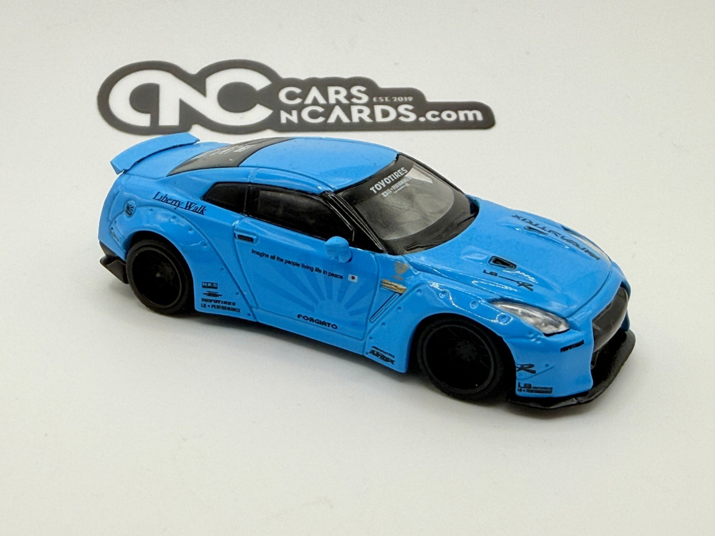 Mini GT #3 Liberty Walk LB Works Nissan GT-R R35 Light Blue Open Box RARE