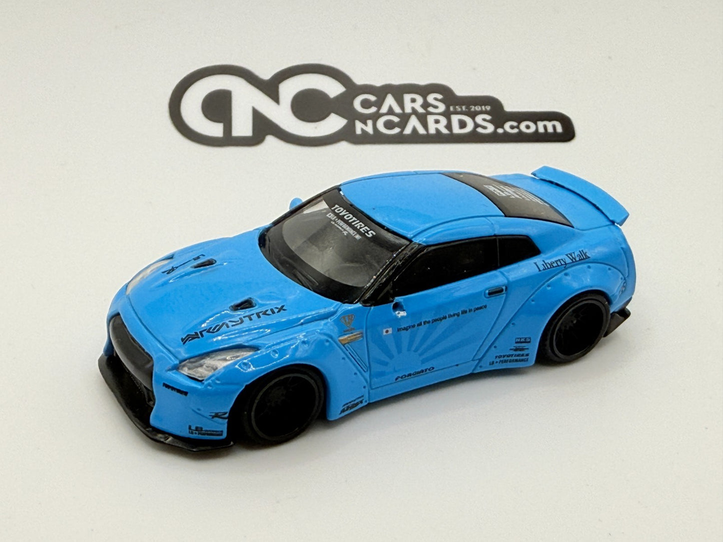 Mini GT #3 Liberty Walk LB Works Nissan GT-R R35 Light Blue Open Box RARE
