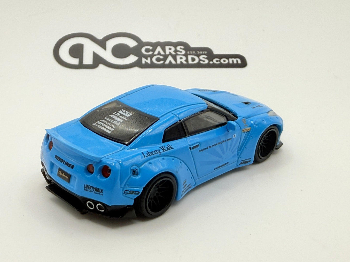 Mini GT #3 Liberty Walk LB Works Nissan GT-R R35 Light Blue Open Box RARE