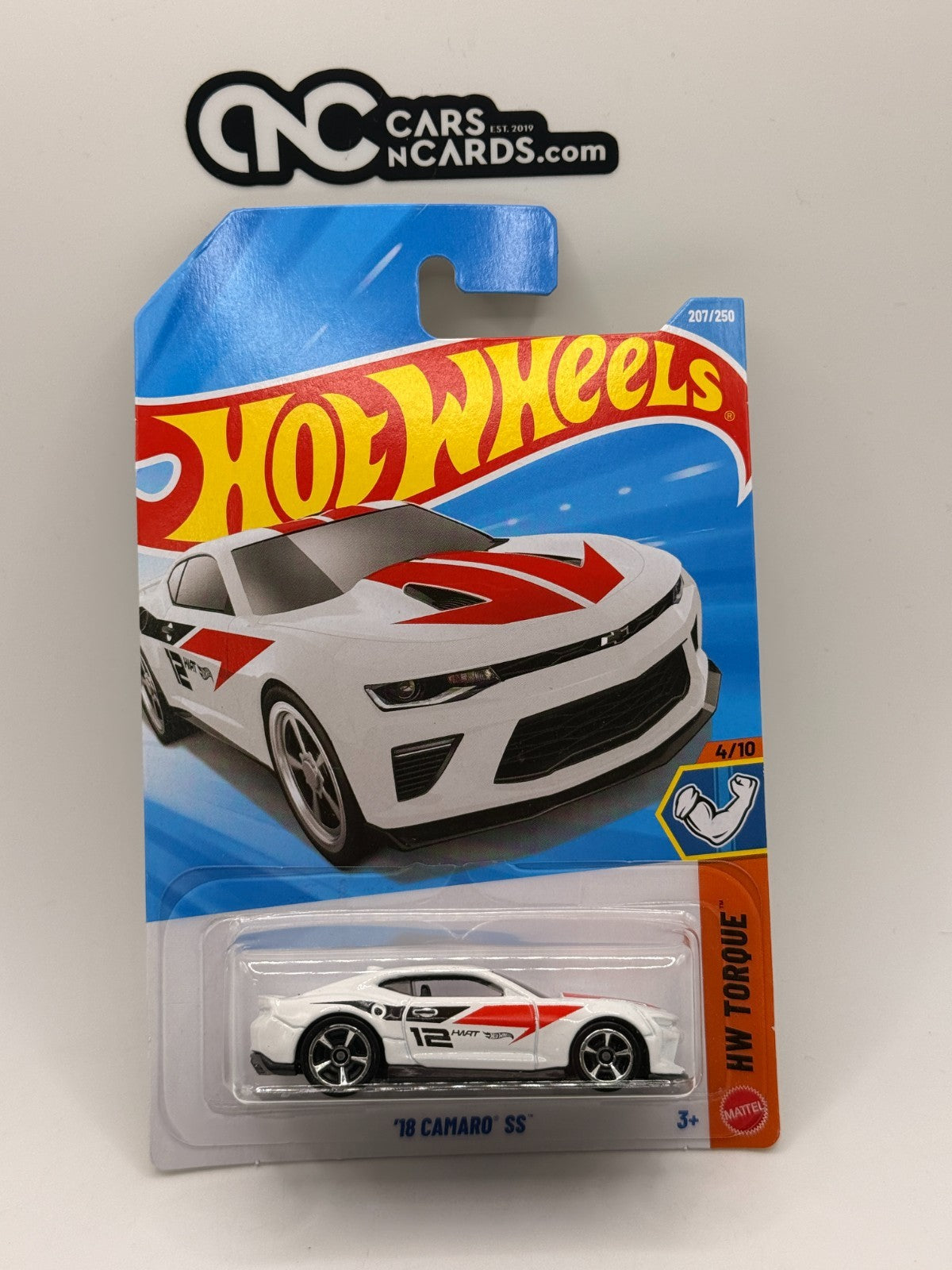 2026 Hot Wheels HW Torque 4/10 '18 Camaro SS White (Soft Corners)