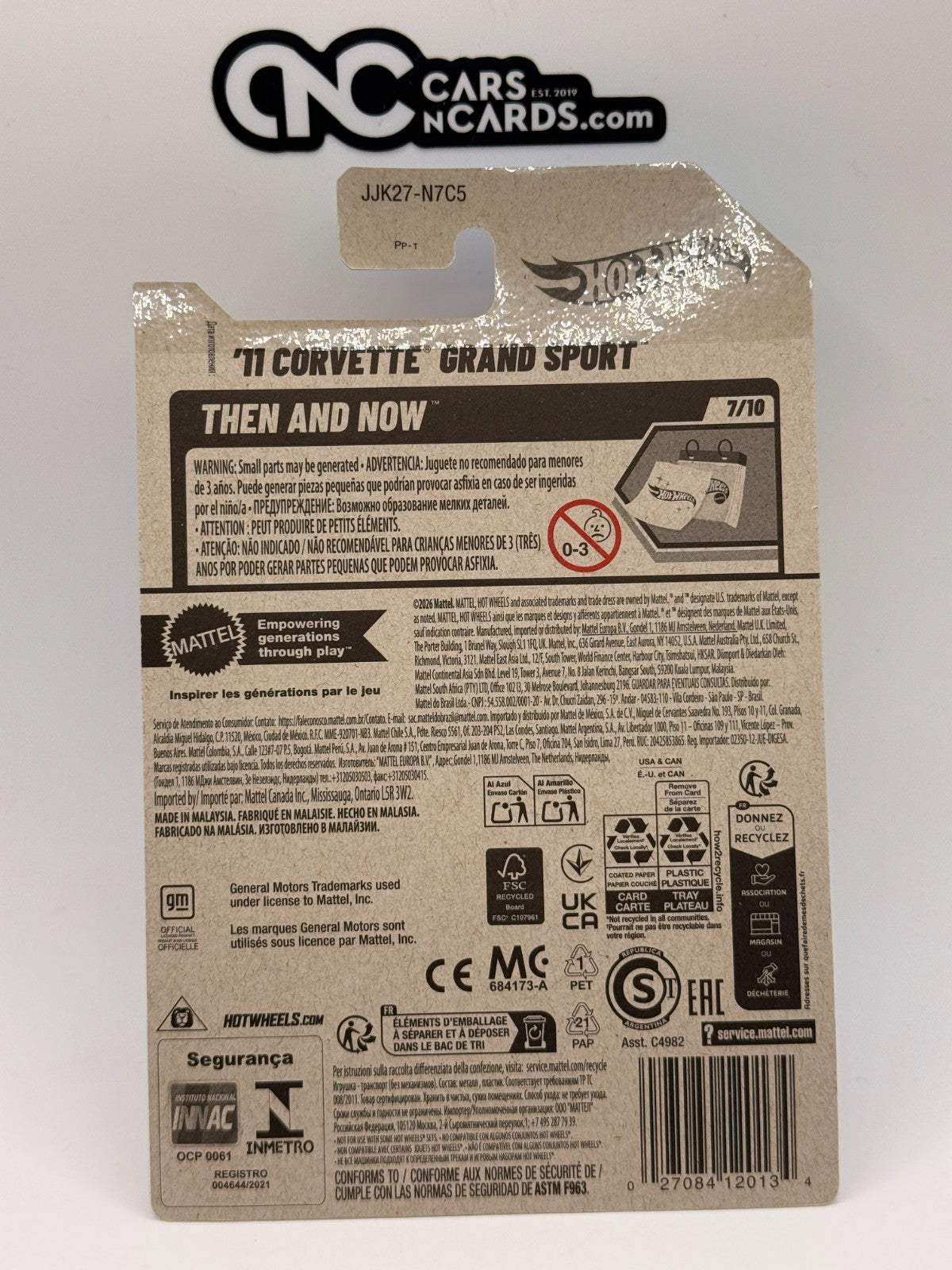 2026 Hot Wheels Then and Now 7/10 '11 Corvette Grand Sport (Soft Corners)