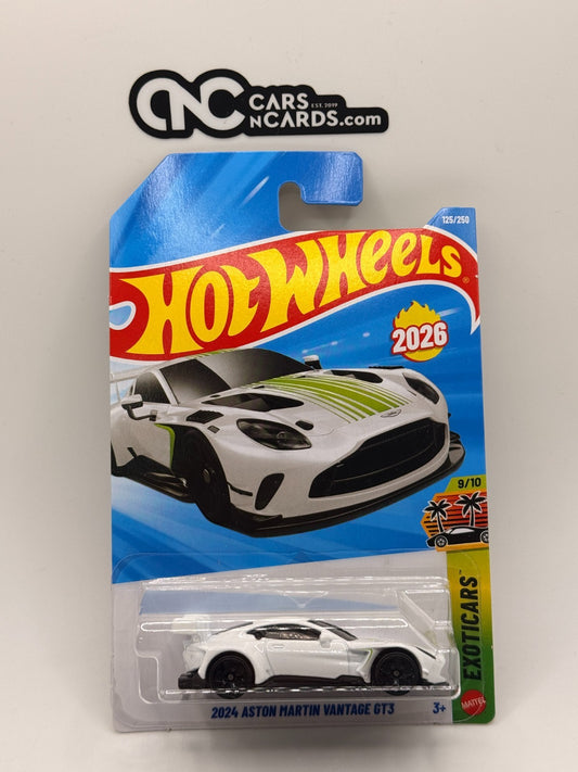 2026 Hot Wheels Exoticars 9/10 2024 Aston Martin Vantage GT3 (Soft Corners)