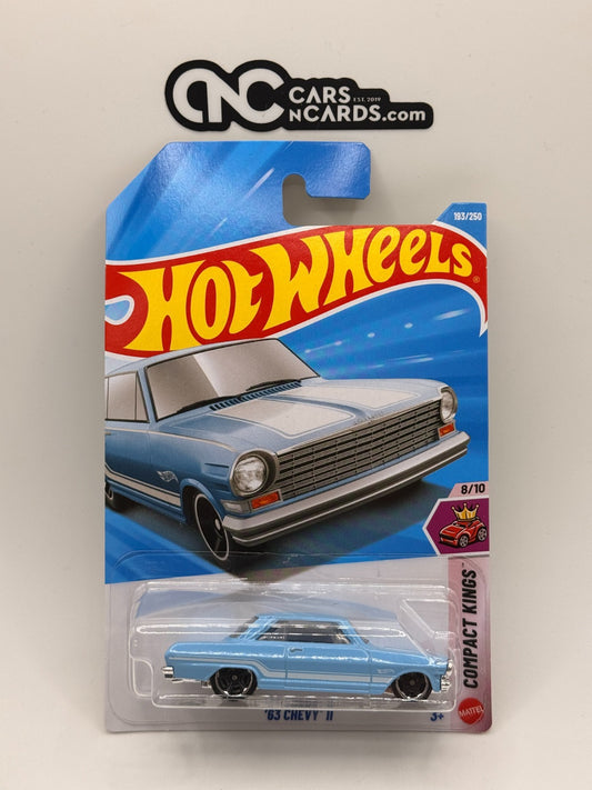 2026 Hot Wheels Compact Kings 8/10 '63 Chevy II Baby Blue (Soft Corners)