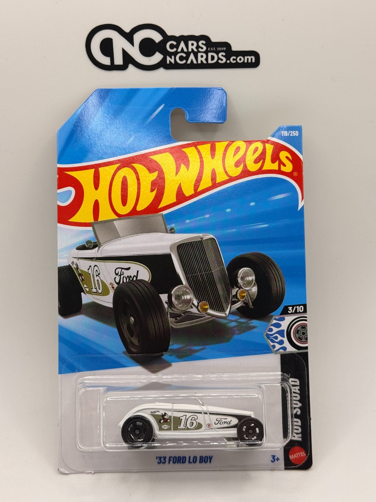 2026 Hot Wheels Rod Squad 3/10 '33 Ford Lo Boy (Soft Corners)