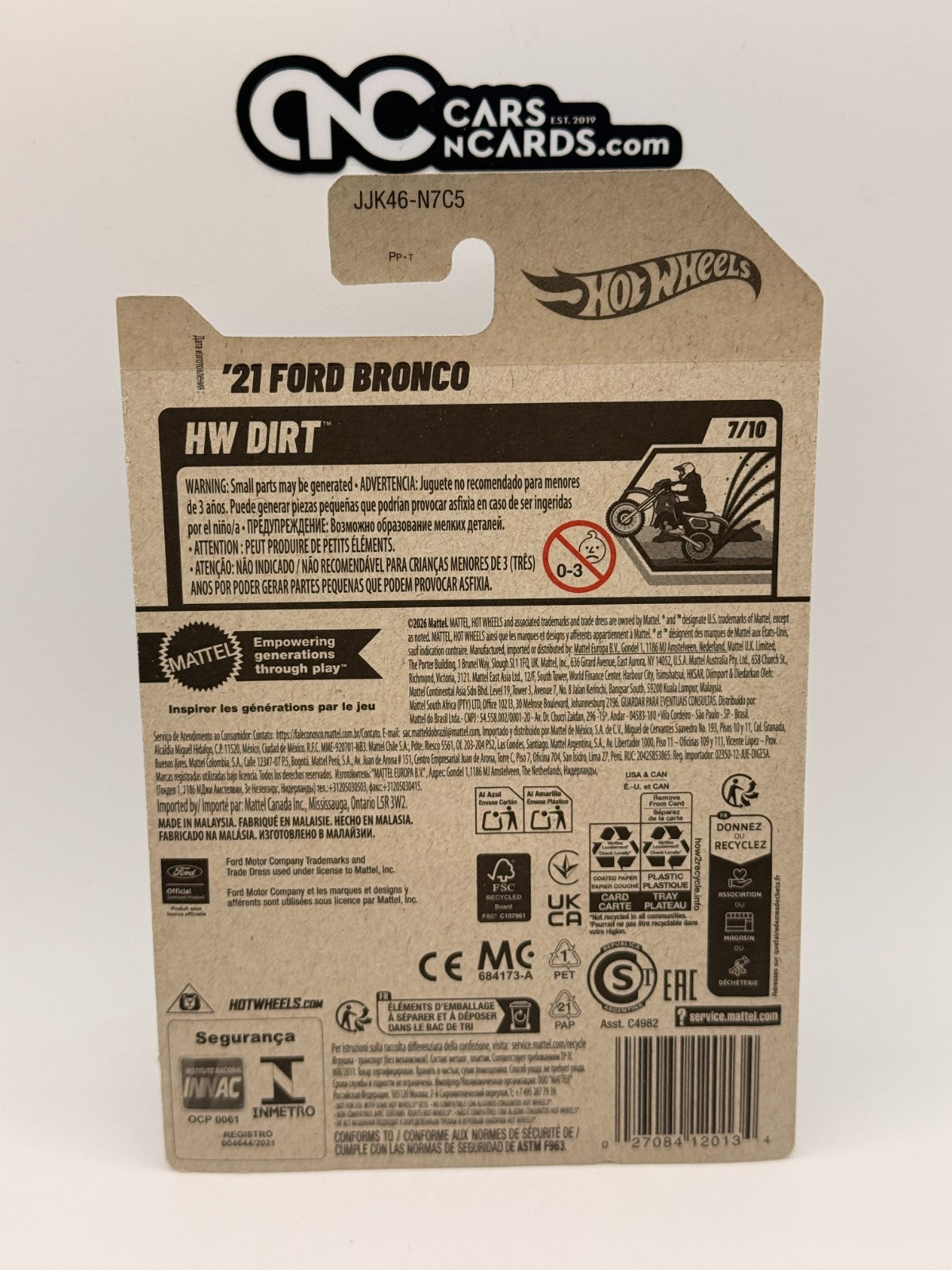 2026 Hot Wheels HW Dirt 7/10 '21 Ford Bronco (Soft Corners)