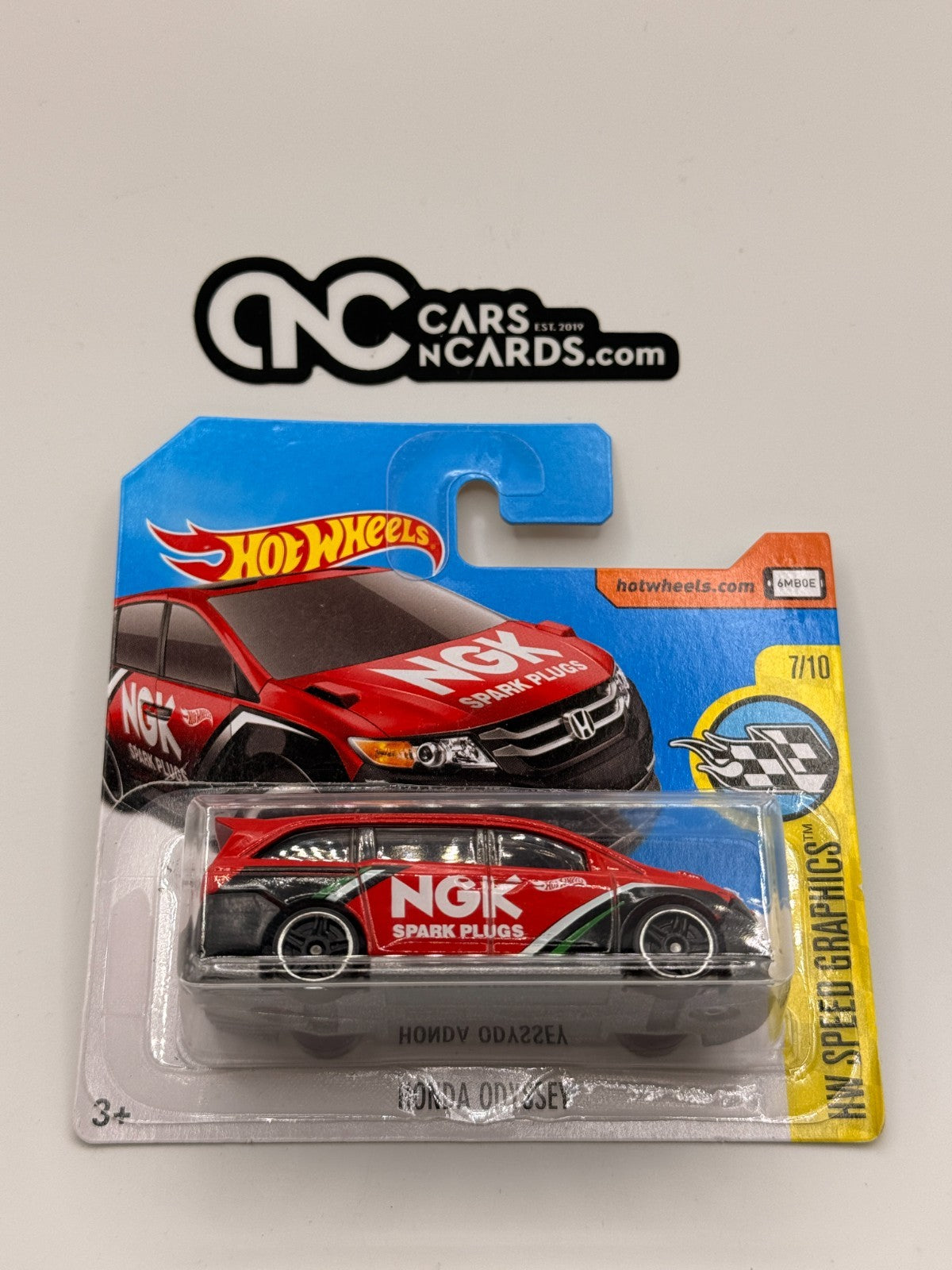 2017 Hot Wheels HW Speed Graphics 7/10 Honda Odyssey NGK Red Short Card
