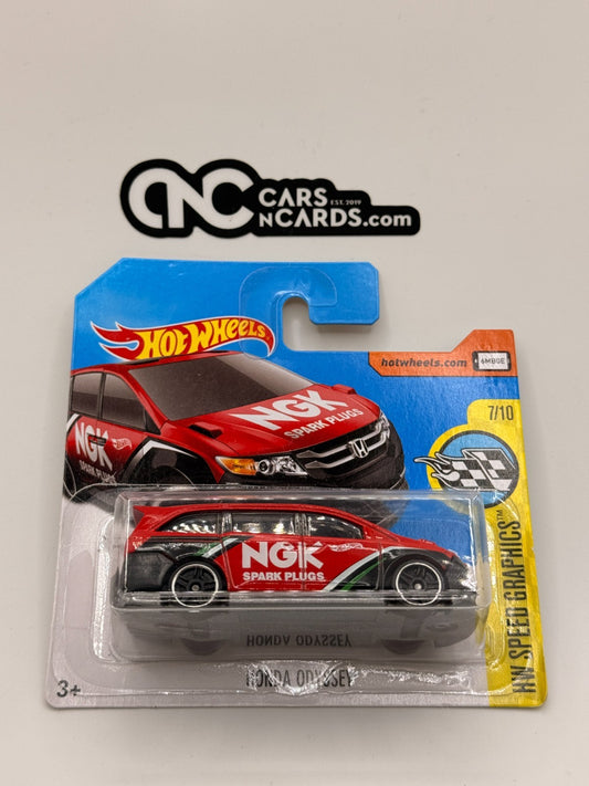 2017 Hot Wheels HW Speed Graphics 7/10 Honda Odyssey NGK Red Short Card