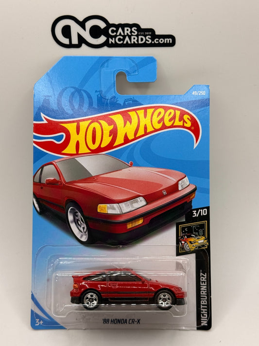 2019 Hot Wheels Nightburnerz 3/10 '88 Honda CR-X Red (Soft Corners)