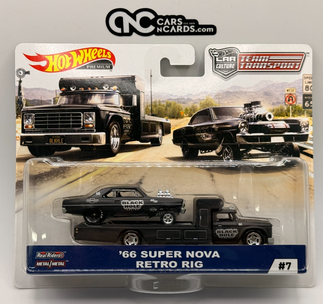 2019 Hot Wheels Premium Car Culture Team Transport #7 '66 Super Nova Retro Rig
