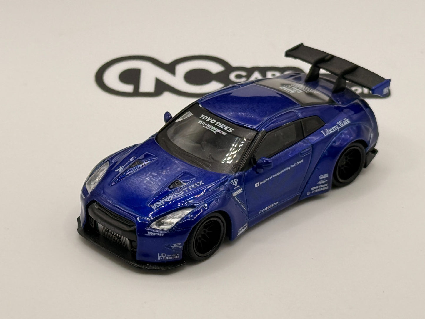 Mini GT #34 Liberty Walk LB Works Nissan GT-R R35 Candy Blue Open Box RARE