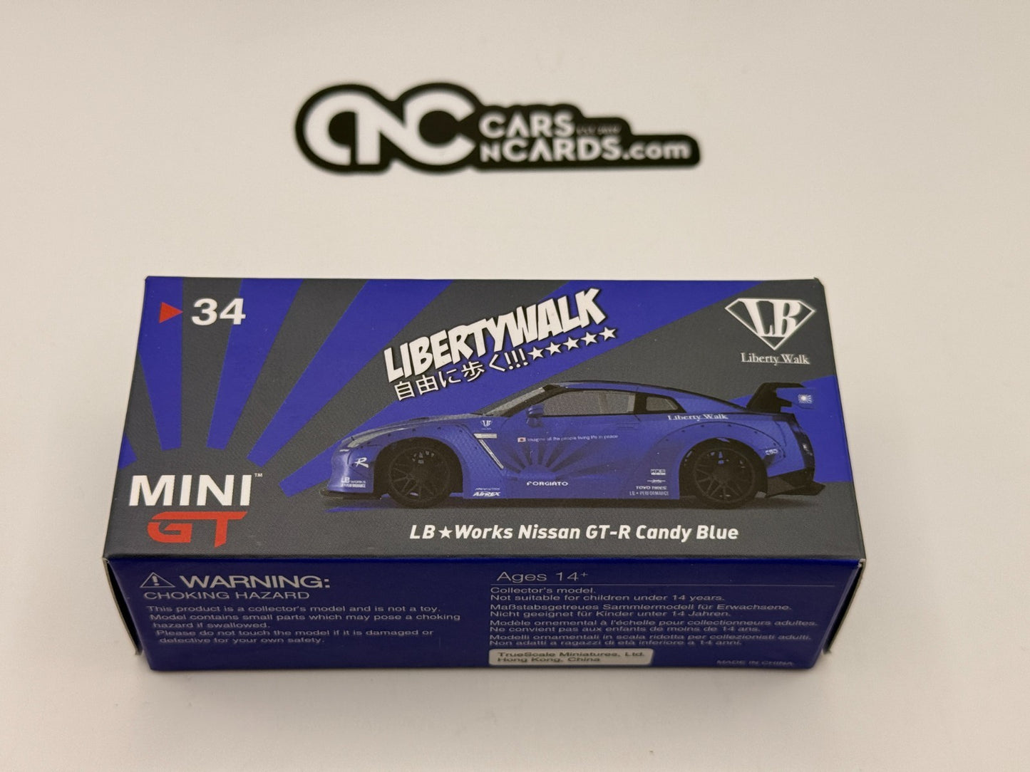 Mini GT #34 Liberty Walk LB Works Nissan GT-R R35 Candy Blue Open Box RARE