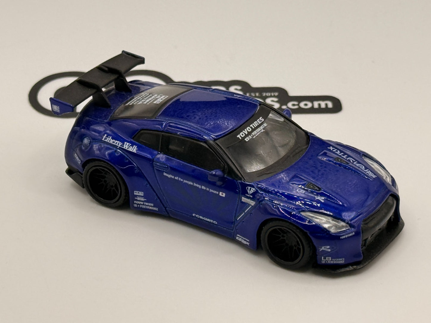 Mini GT #34 Liberty Walk LB Works Nissan GT-R R35 Candy Blue Open Box RARE